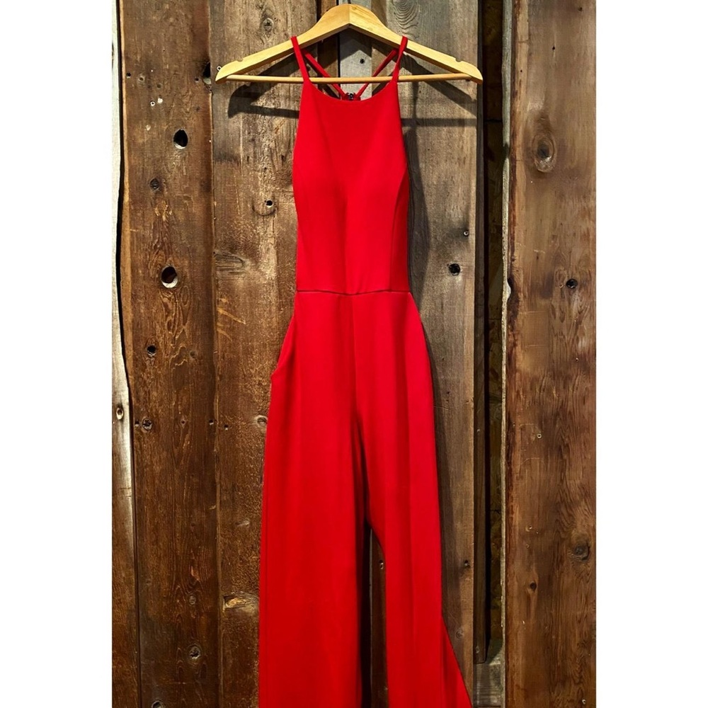 Red junpsuit